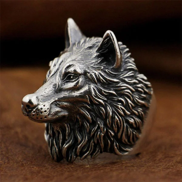 Bague Argent Tête de Loup