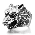 BAGUE LOUP HOMME (ACIER)