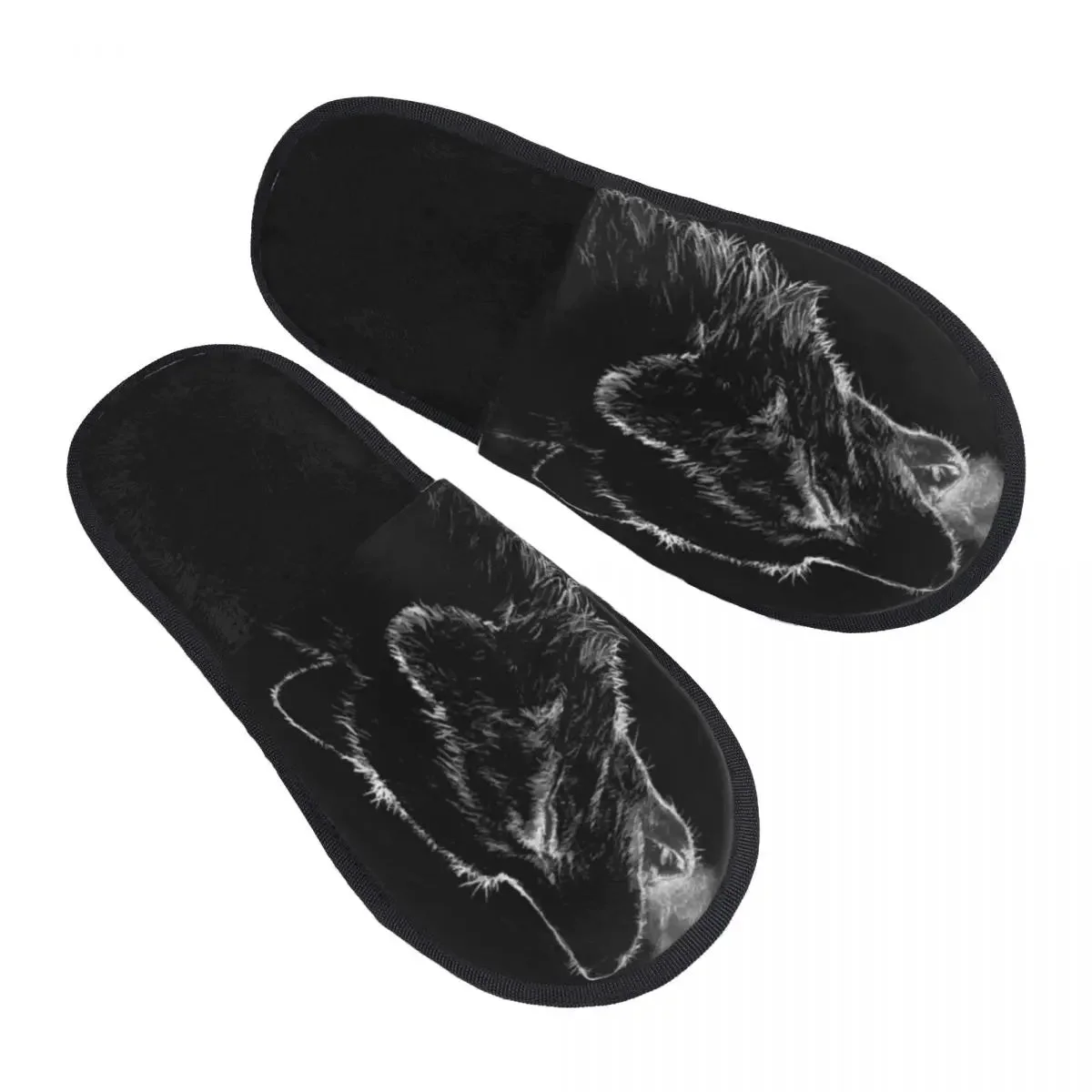 Chaussons loup noir
