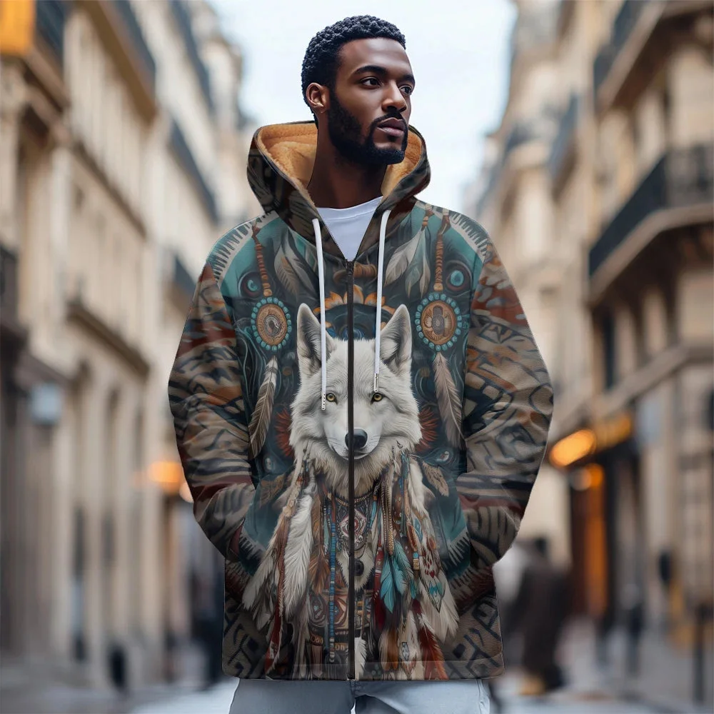 Veste Loup Cardigan Fourré en Ville