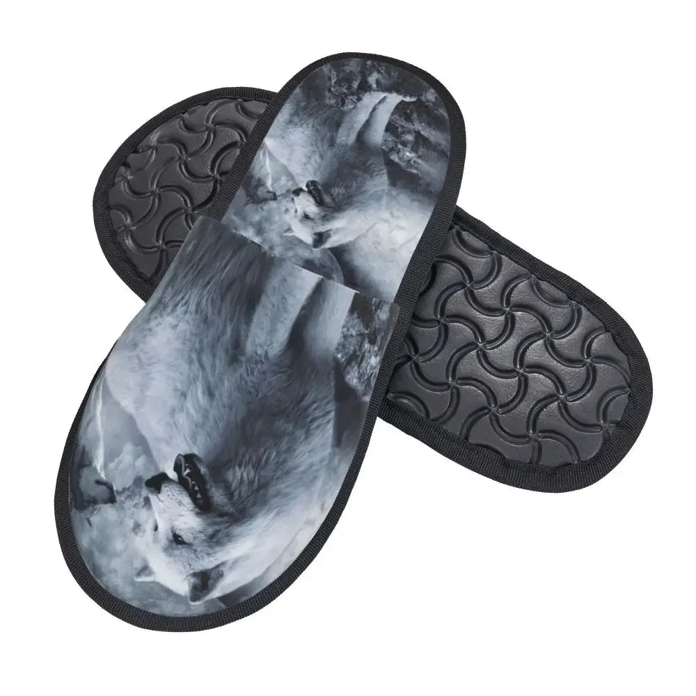 Chaussons Loup Blanc - Confort Inégalé