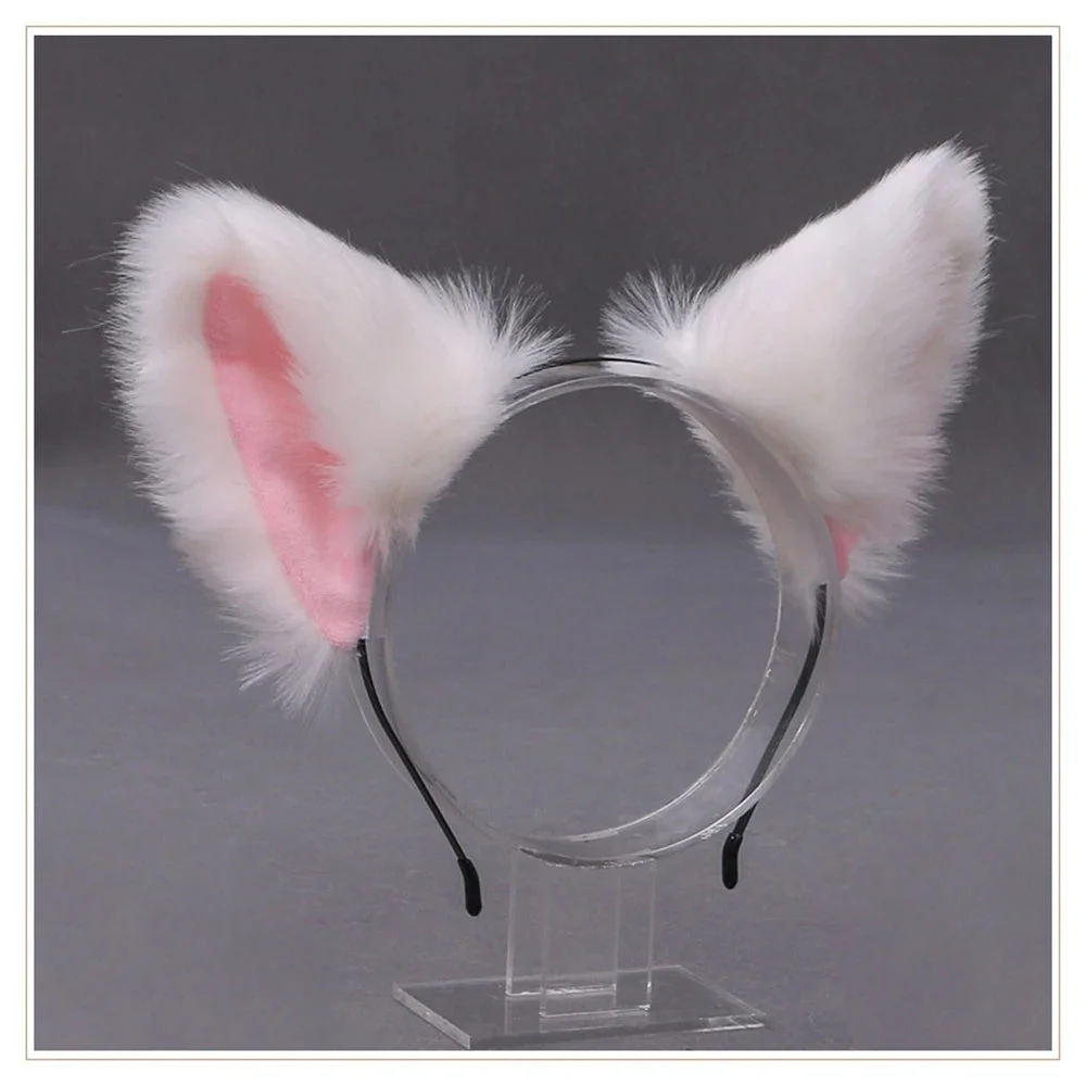 Oreilles de Loup Blanches Élégantes