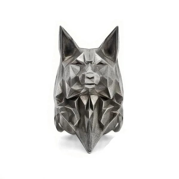 Bague Loup Origami