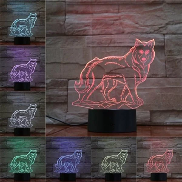 Lampe Loup Prédateur en 3D
