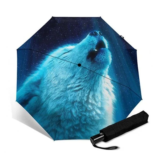 Parapluie Loup Blanc Hurlant