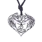 PENDENTIF LOUP CŒUR (ACIER)