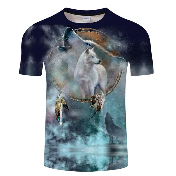 T-Shirt Loup Attrape Rêves