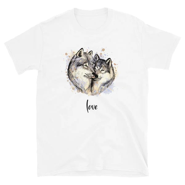T-Shirt Loup Imprimé Love