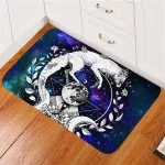 TAPIS LOUP ASTROLOGIQUE BLEU