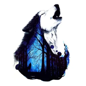 TATOUAGE LOUP QUI HURLE